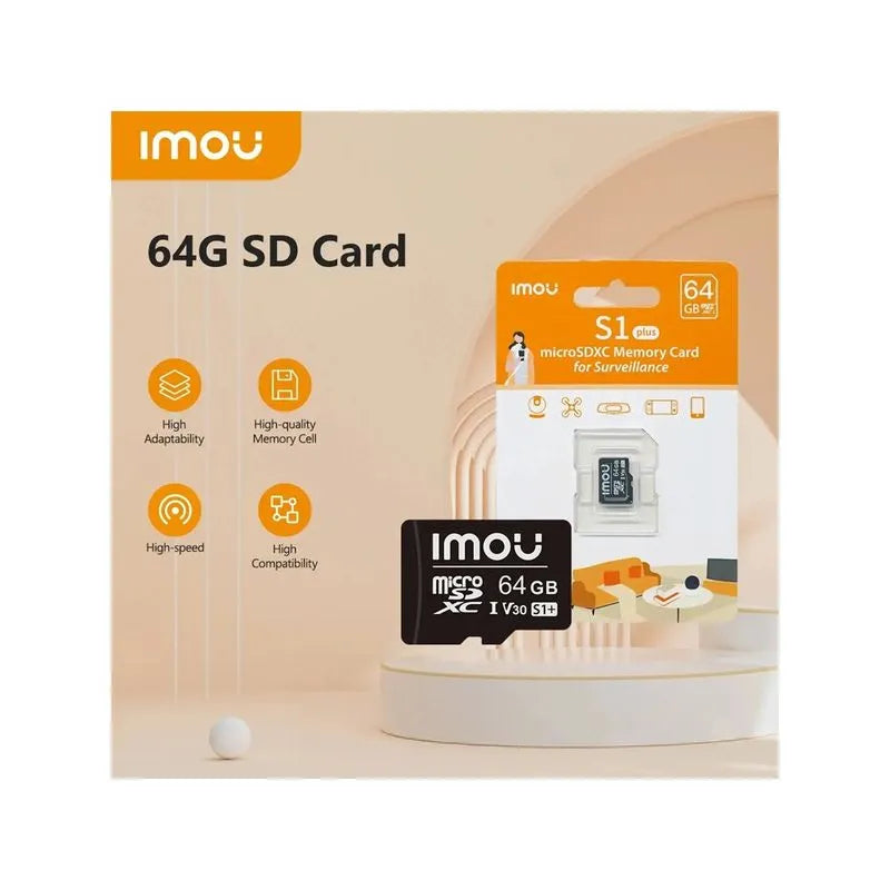 ST2-64-S1 MICROSD IMOU CLASE 10 64GB PARA VIDEOVIGILANCIA