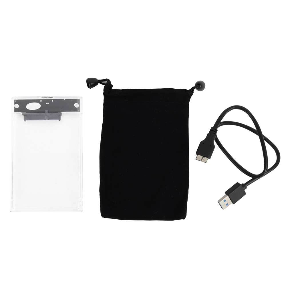 Caja SATA 2.5" USB 3.0 Transparente Para Discos SSD/HDD - COD. 11288