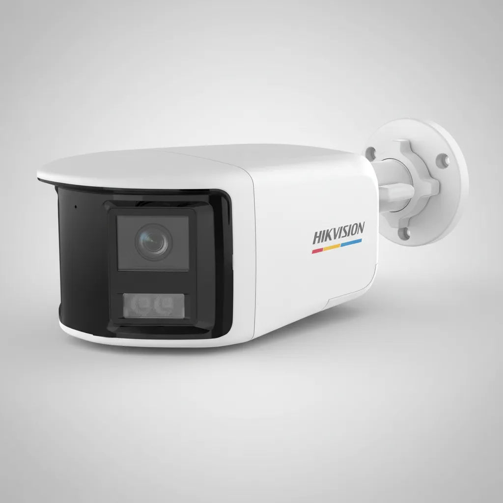 DS-2CE12KF3TP-DLS - CÁMARA BALA DUAL‑LENS 180° 3 K COLORVU / SMART HYBRID LIGHT / WDR 130 DB / IR+BLANCO 40 M / MICRÓFONO / IP67