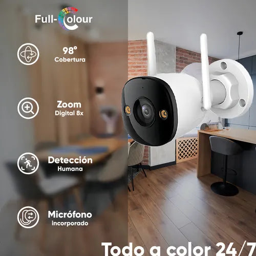 IPC-K3DN-3H0WF-0280B-IMOU - CAMARA IP TIPO BALA 3MP LENTE 2.8MM, H.265, SMART FULL COLOR  WIFI 2.4GHZ, DETECCION DE PERSONAS, MICROFONO, IR 30M, IP67