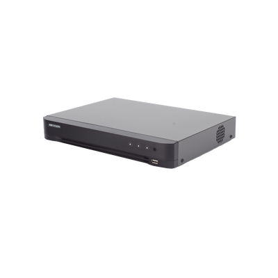 DVR HIKVISION DE 4 CANALES PARA CÁMARAS DE HASTA 2 MP CON 2 CANALES ACUSENSE. ADMITE CANALES UNIVERSALES (HD-TVI AHD, HD-CVI, CVBS E IP).