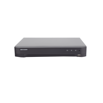 DVR HIKVISION DE 4 CANALES PARA CÁMARAS DE HASTA 2 MP CON 2 CANALES ACUSENSE. ADMITE CANALES UNIVERSALES (HD-TVI AHD, HD-CVI, CVBS E IP).