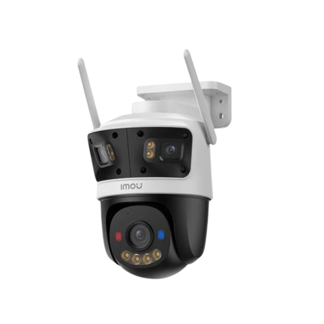 IPC-S7UN-11M0WED-IMOU - CAMARA IP/PT 11MP CRUISER TRIPLE (2 LENTES FIJOS 3MP 3.6MM/1 LENTE PT 5MP 6MM) H.265, SMART FULL COLOR, WIFI 6 2.4GHZ, SMART TRACKING, LUCES ADVERTENCIA, AUDIO 2VIAS, ALGO PLAY, MODO AOR, IP66