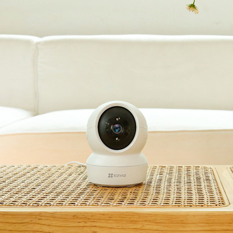 CAMARA HOGAR  WIFI 3MP WIFI 360° ALARMA  10mIR AUDIO BIDIRECCIONAL  SEGUIMIENTO INTELIGENTE PUERTO DE RED SLOT MICRO SD 512 GB, BOTON DE LLAMADAS, VISION NOCTURNA A COLOR EZVIZ - H6C PRO