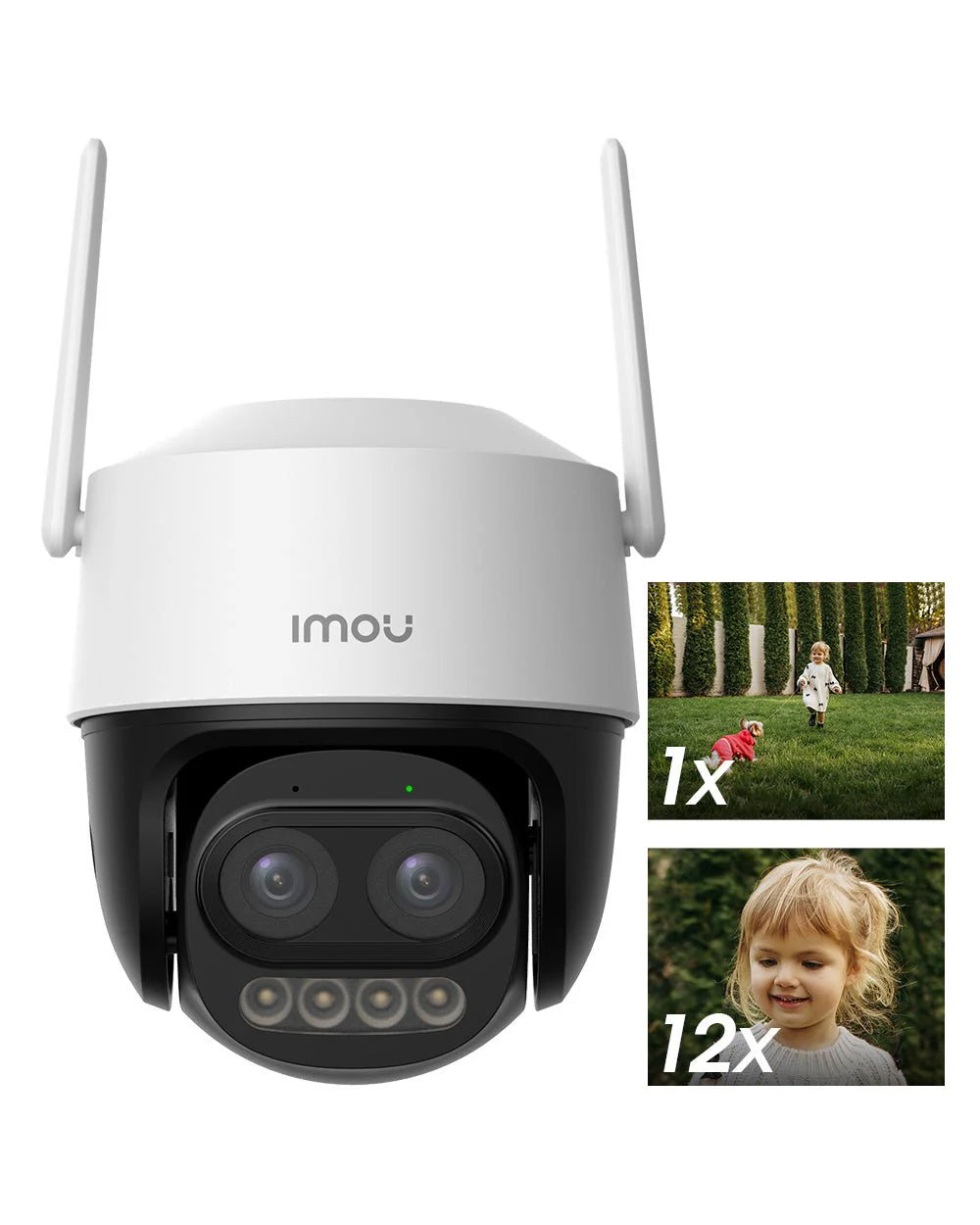 IPC-S7DN-5M0WEZ-IMOU - CAMARA IP/PT CRUISER Z 5MP/3K DOBLE LENTE 2.8MM, H.265, ZOOM HIBRIDO 12X, WIFI 6 2.4GHZ, SMART FULL COLOR, SMART TRACKING, AUDIO 2VIAS, DETECCION DE VEHICULOS, IP66