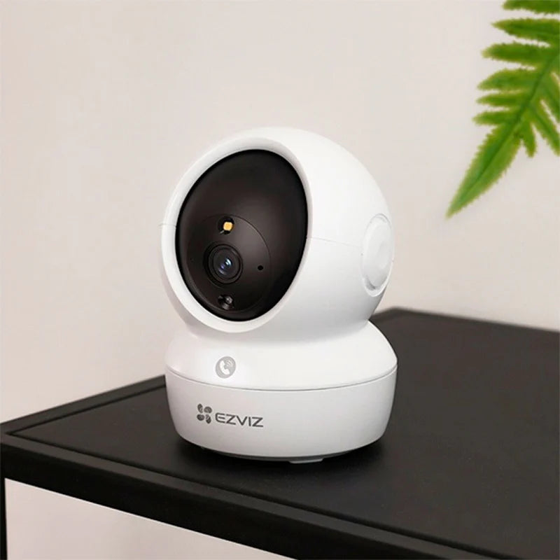 CAMARA HOGAR  WIFI 3MP WIFI 360° ALARMA  10mIR AUDIO BIDIRECCIONAL  SEGUIMIENTO INTELIGENTE PUERTO DE RED SLOT MICRO SD 512 GB, BOTON DE LLAMADAS, VISION NOCTURNA A COLOR EZVIZ - H6C PRO