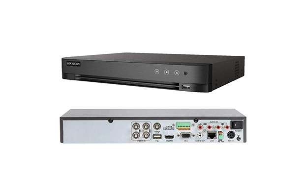 DVR RACK 1U ACUSENSE 4 CANALES / H.265 Pro+ / FACE RECOGNITION 2–CH / PERIMETER 4–CH / IP VIDEO 4–8 CH - iDS-7204HUHI-M1/XT